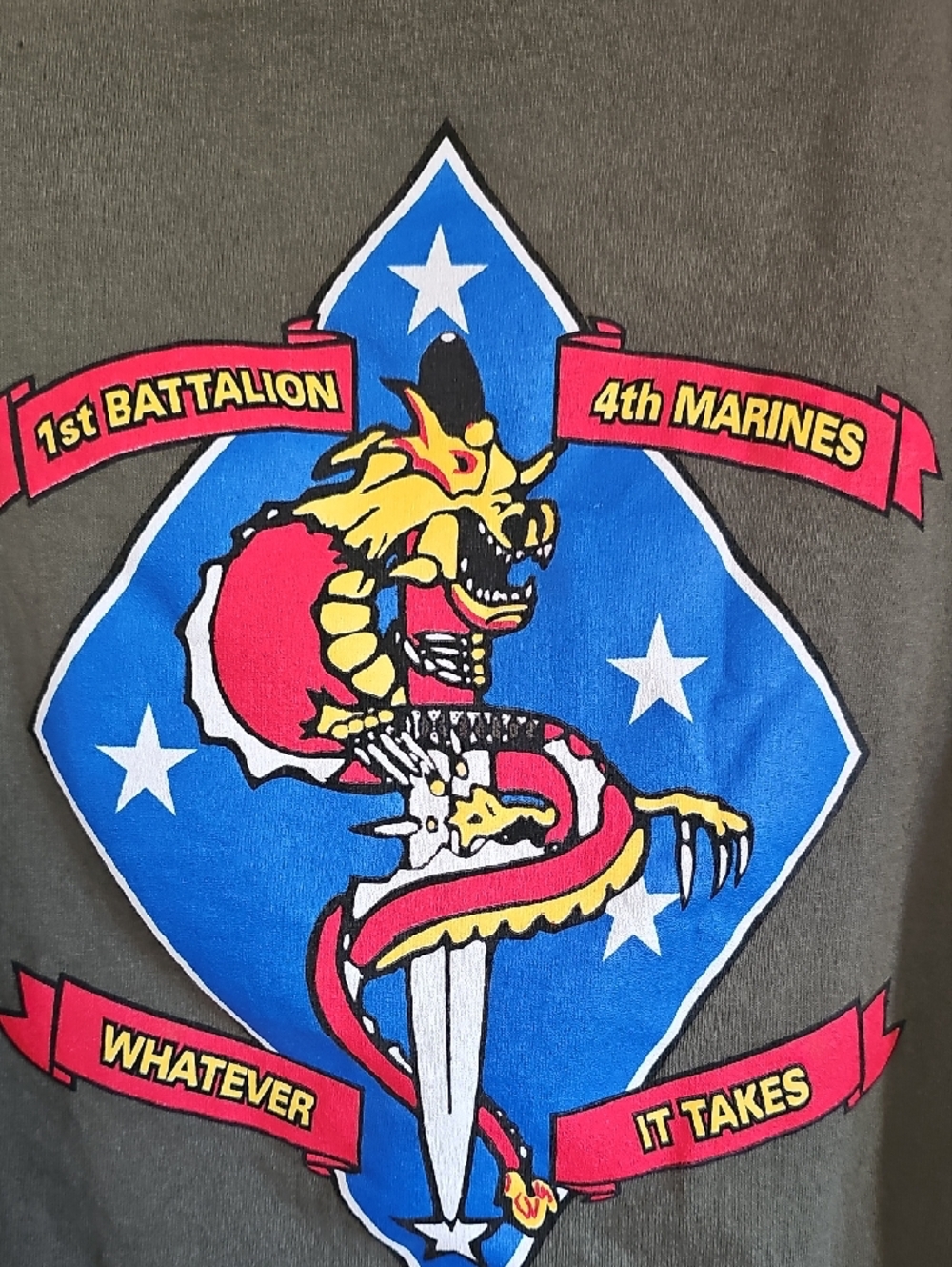 Vintage Marine's Olive Khaki T Shirt